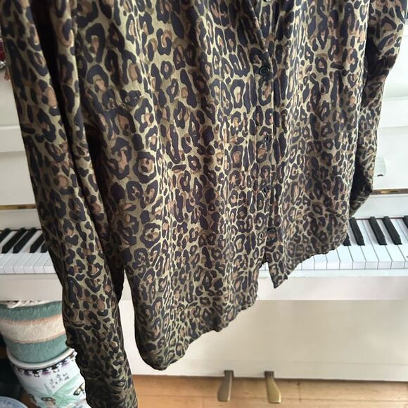 Y2K Leopard Print Blouse Small - Picture 8 of 14